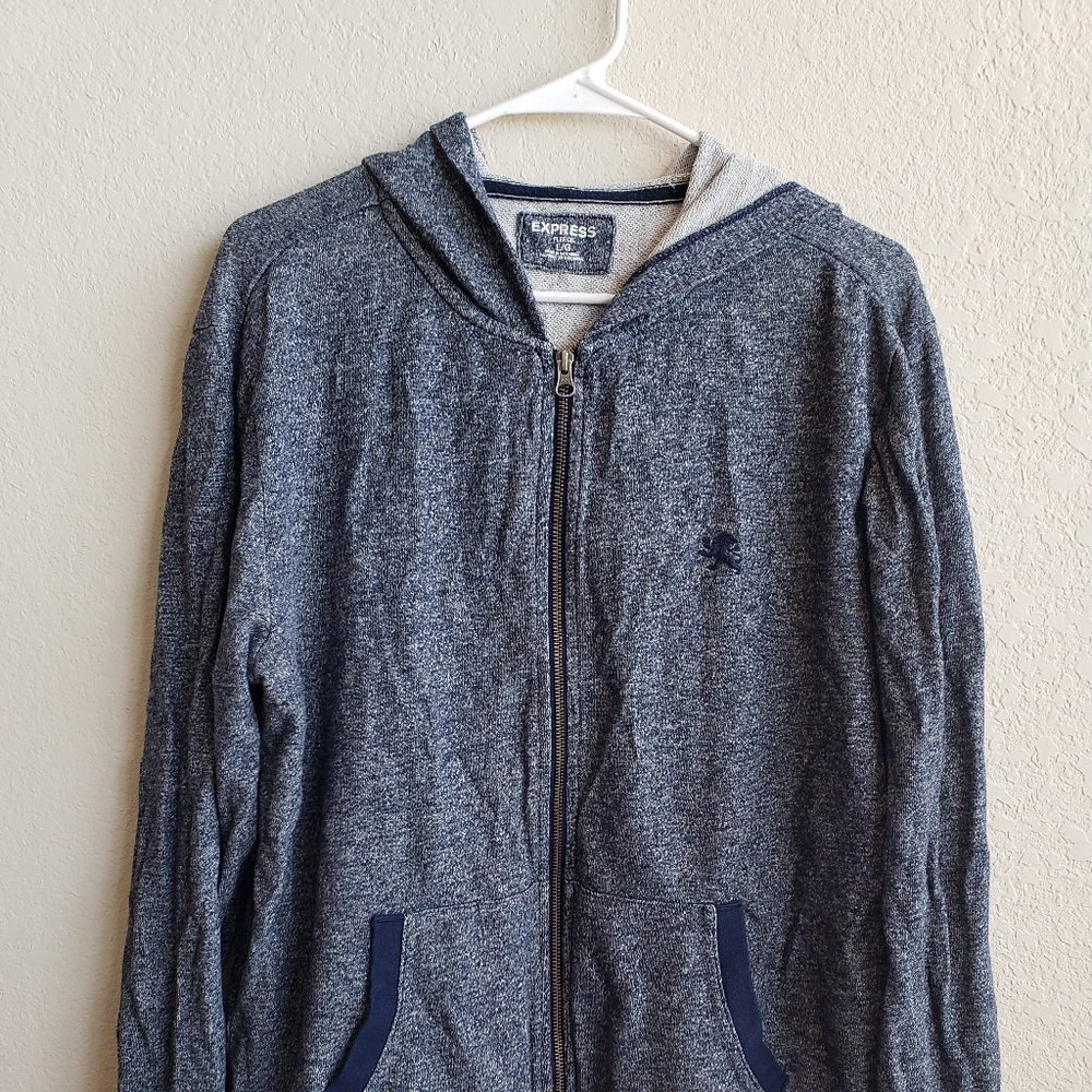Express Fleece Zip Up Hooded Jacket - L